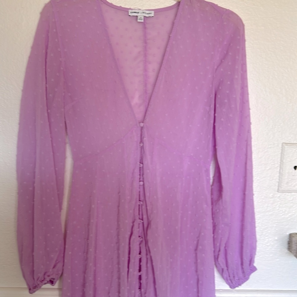 Express x Rocky Barnes sheer dress